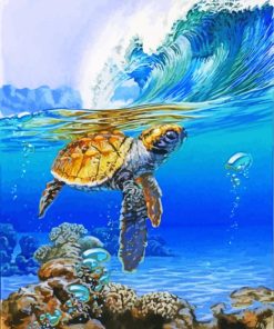 Baby Turtle Underwater Diamond Painting
