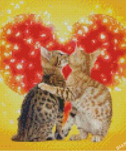 Bengal Cats Kissing Diamond Painting