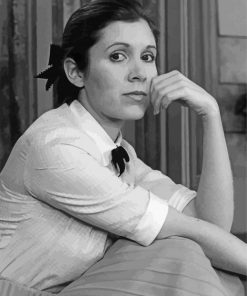 Black And White Carrie Fisher Diamond Painting