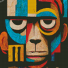 Colorful Abstract Monkey Diamond Painting