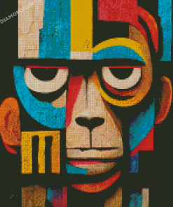 Colorful Abstract Monkey Diamond Painting