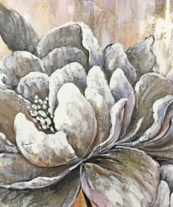 Grey White Flower Art Diamond Painting