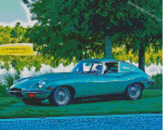Jaguar E Type Car Diamond Painting
