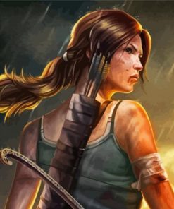 Lara Croft Warrior Diamond Painting