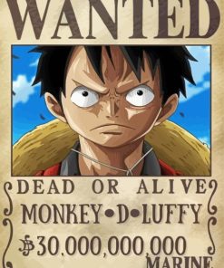 Monkey D Luffy One Piece Wanted Diamond Painting