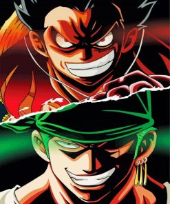 One Piece Zoro Luffy Eyes Diamond Painting