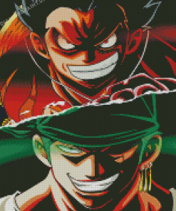 One Piece Zoro Luffy Eyes Diamond Painting