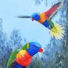 Rainbow Lorikeets Birds Diamond Painting