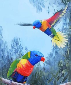 Rainbow Lorikeets Birds Diamond Painting