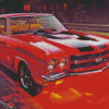 Red Classic Chevy Chevelle Ss Diamond Painting