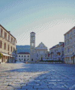 St Stephens Cathedral In Hvar Croatia Diamond Painting