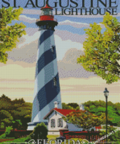 St Augustine Lighthouse Florida Poster Diamond Painting