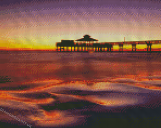 Sunset At Fort Myers Beach Diamond Painting