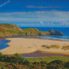 Three Cliffs Bay Swansea Seascape Diamond Painting