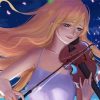 Anime Sad Girl Playing Violin Diamond Painting
