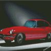 Classic Red Jaguar Car Diamond Painting