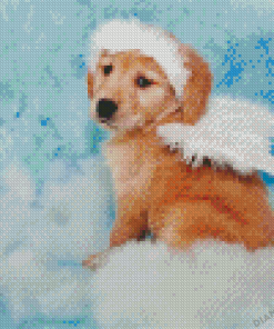 Cute Angel Puppy Diamond Painting