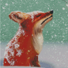 Cute Fox In Snow Art Diamond Painting