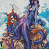 Queen Octopus Lady Diamond Painting
