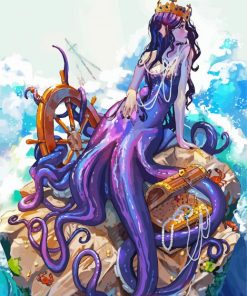 Queen Octopus Lady Diamond Painting