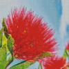 Red Pohutukawa Flower Diamond Painting