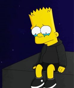 Sad Bart Cartoon Diamond Painting