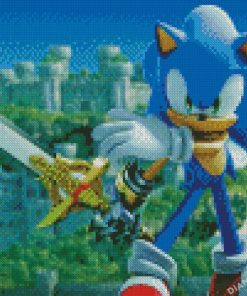 Sonic With Sword Diamond Painting