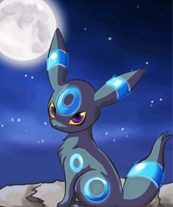 Umbreon Pokemon At Night Diamond Painting