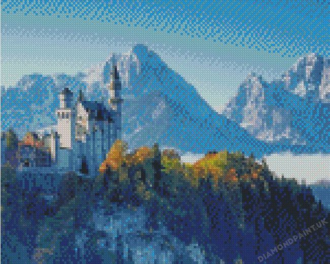 Vintage Castle Countryside Landscape Diamond Painting