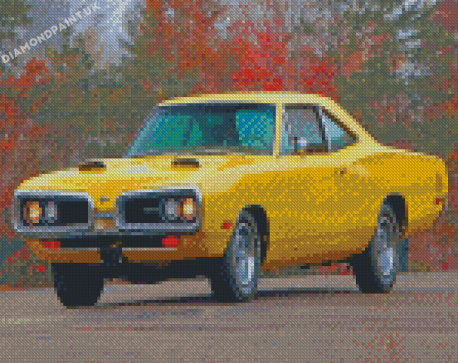 Yellow Dodge Super Bee Diamond Painting