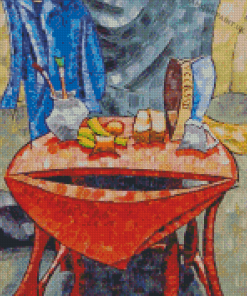 Abstract Bread And Fruit On Table Diamond Painting
