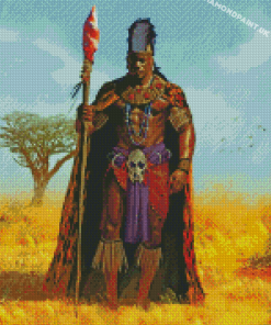 Aesthetic African Warrior Diamond Painting