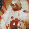 Astronaut Sloth In Suit Diamond Painting