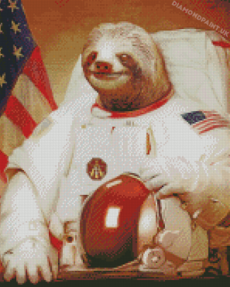 Astronaut Sloth In Suit Diamond Painting