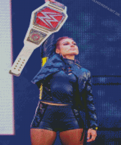 Becky Lynch With WWE Belt Diamond Painting