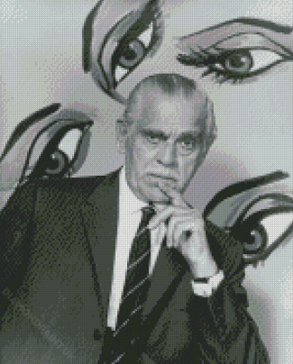 Black And White Boris Karloff Diamond Painting