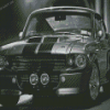 Black And White Grey Shelby Mustang Diamond Painting