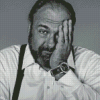 Black And White Actor James Gandolfini Diamond Painting