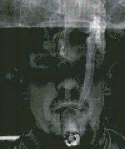 Black And White Steve Howey Smoking Cigar Diamond Painting