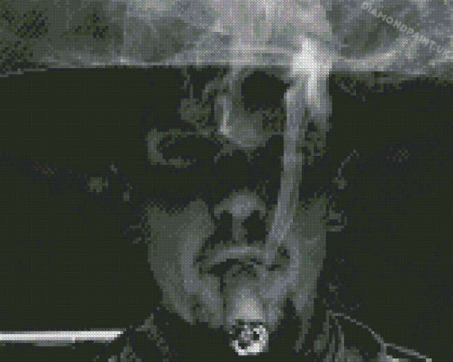 Black And White Steve Howey Smoking Cigar Diamond Painting
