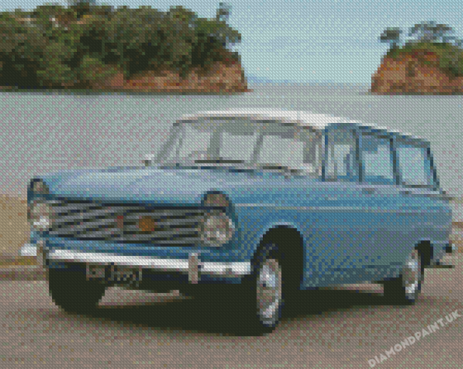 Blue Hillman Super Minx Car Diamond Painting