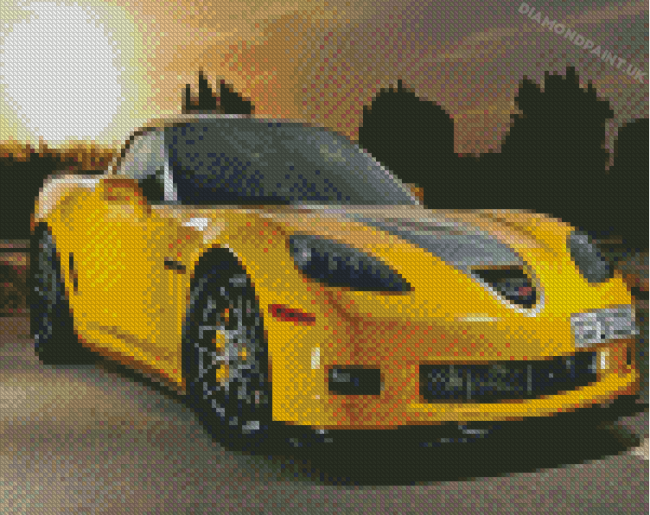 C7 Corvette With Sunset Diamond Painting