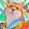 Christmas Fox Art Diamond Painting