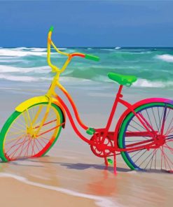 Colorful Beach Bike Diamond Painting