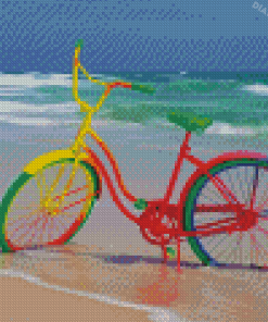 Colorful Beach Bike Diamond Painting