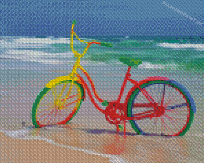 Colorful Beach Bike Diamond Painting