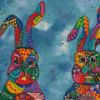 Colourful Hares Diamond Painting