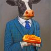 Cow Wearing Suit Diamond Painting