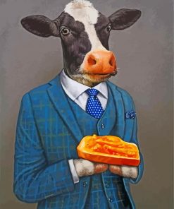 Cow Wearing Suit Diamond Painting