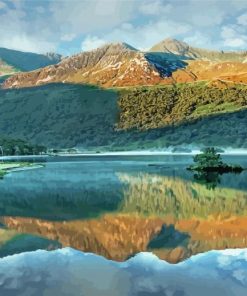 Crummock Lake Water Reflection Diamond Painting